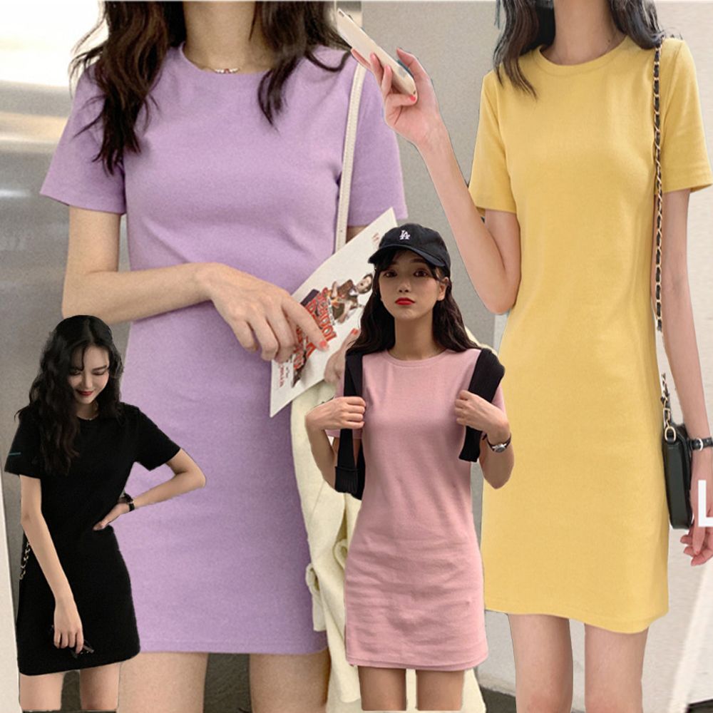 미니 원피스 슬림핏 일자원피스 데일리룩 캐주얼