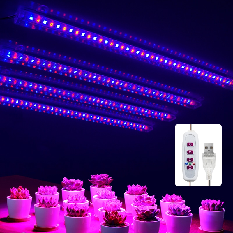 LED 풀 스펙트럼 피토 램프 USB 5V 1T 2T 3T 4T 식물 꽃 온실 재배 수경