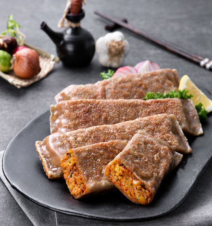 아하메밀전병 매콤한전병 왕만두 냉동식품 맛있는안주 납작만두 식당 업소용 식자재 1 2kg