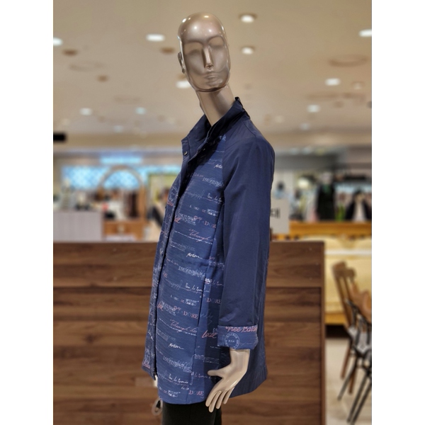 메지스 메지스 로고 나염 배색 청지 하프 코트 M10D07HB0