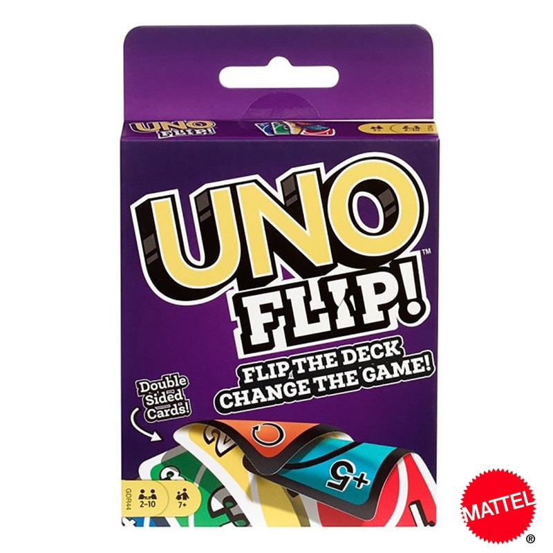 보드게임 Mattel UNO 플립 재미 게임 가족 엔터테인먼트 보드 카드 놀이 장난감 선물 상자 우노