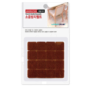 유니온 의자발 테이블다리 소음방지 펠트 사각형 18x18 바닥스크래치 층간소음 방지 LF-0140