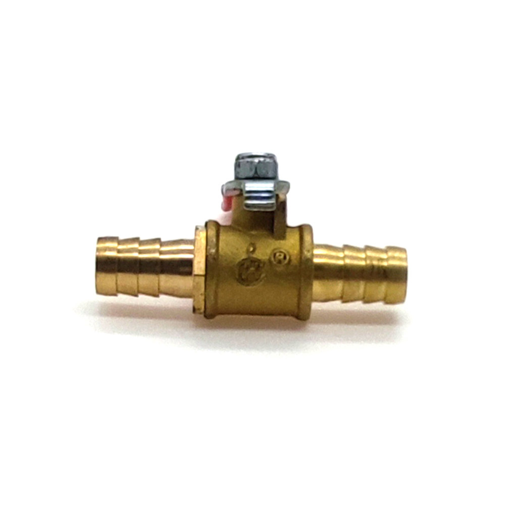 6mm-14mm 호스 바브 인라인 황동 물 오일 공기 가스 연료 볼 밸브 파이프 피팅