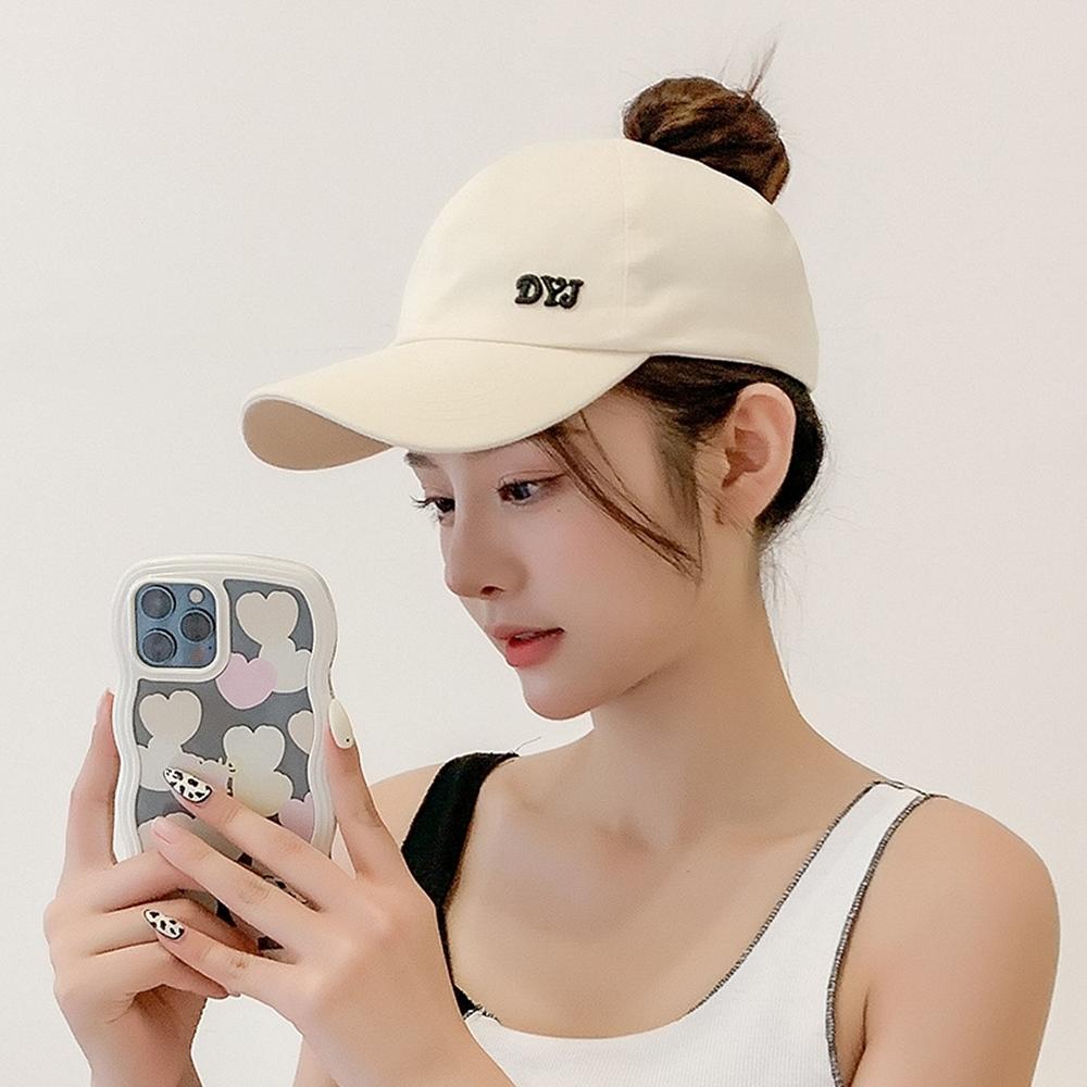 심플자수 통기성 썬캡모자 데일리 스포츠 야구모자