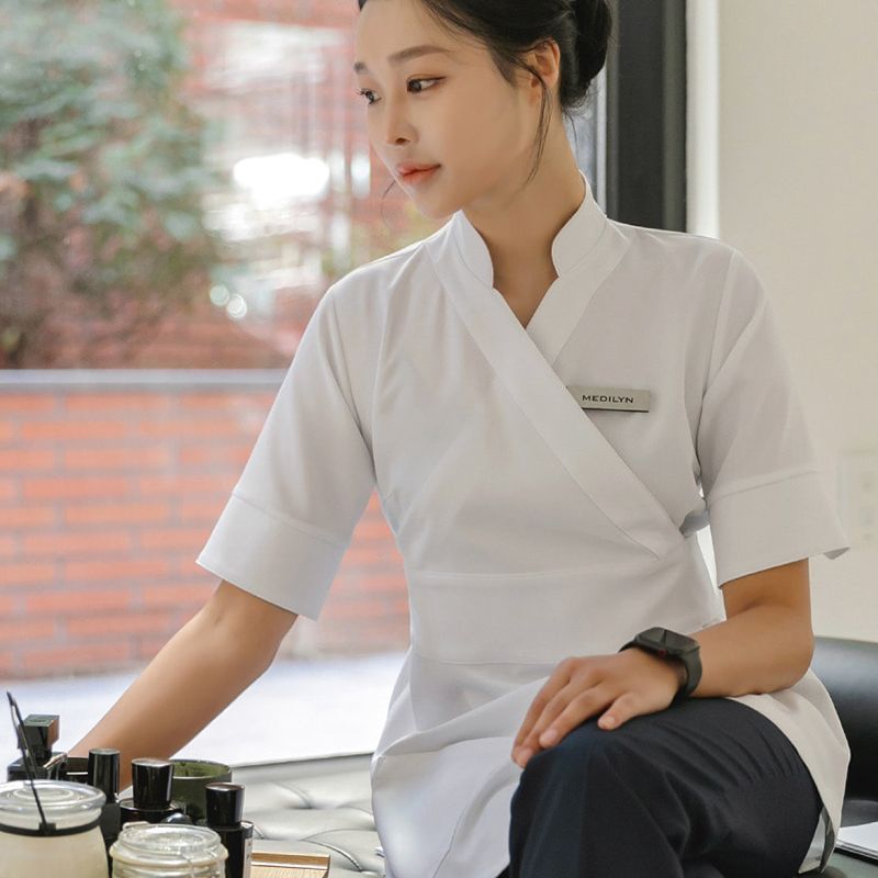 유니폼 작업복 스파 피부관리사 단정한 가운 피부샵 관리실 의상 에스테틱 단체옷