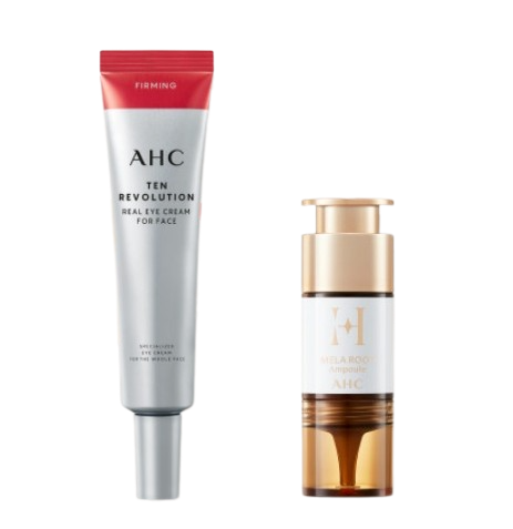 AHC 텐 레볼루션 아이크림 35ml + 에치 멜라루트 앰플 10ml