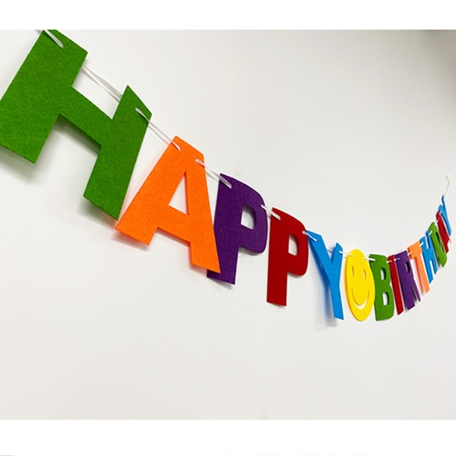진아트 스마일 생일파티 장식 축하배너 가랜드 레터링 가렌다
