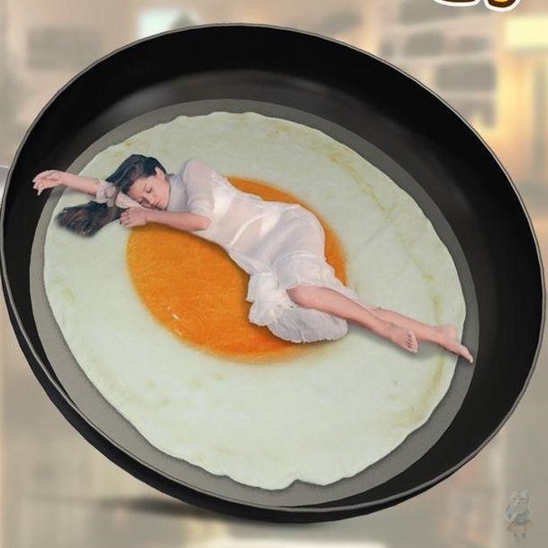계란 담요 후라이 블랭킷 낮잠 음식 달걀 캠핑 선물