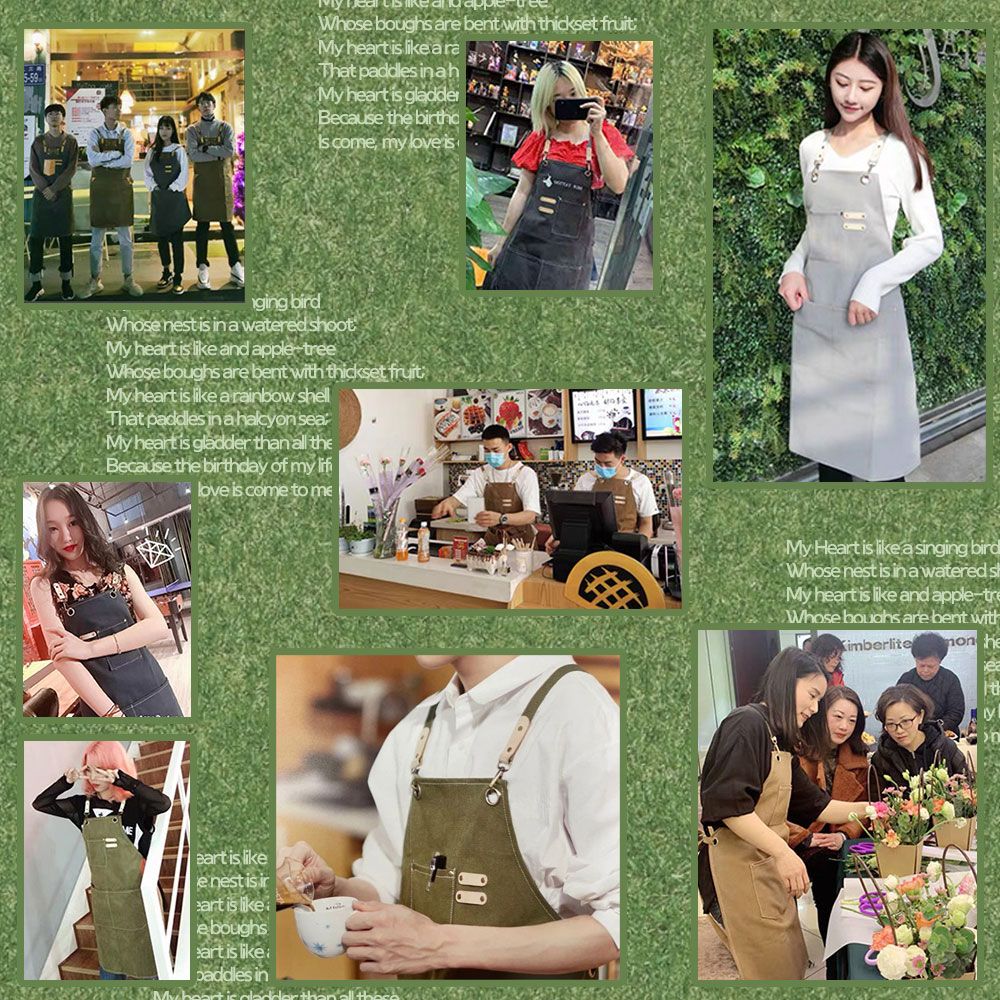 원예용 데님 캔버스 앞치마 BA28