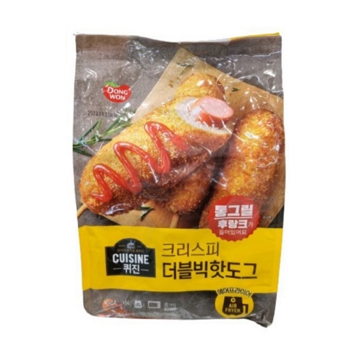 우양 동원 퀴진 크리스피 더블빅 핫도그 130g x 8개입