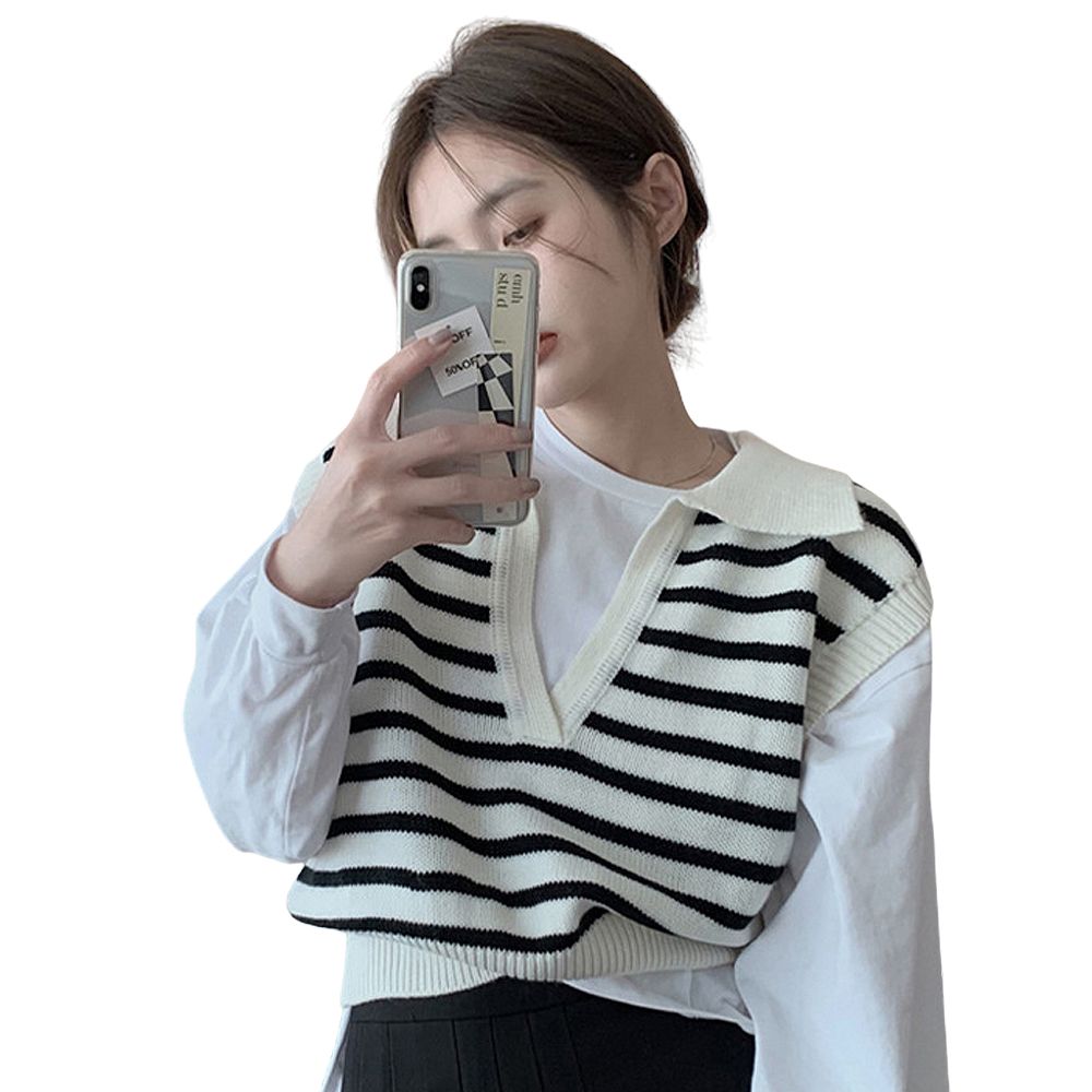 간절기 이쁜 베이직 가벼운 데일리 니트 캐주얼 조끼
