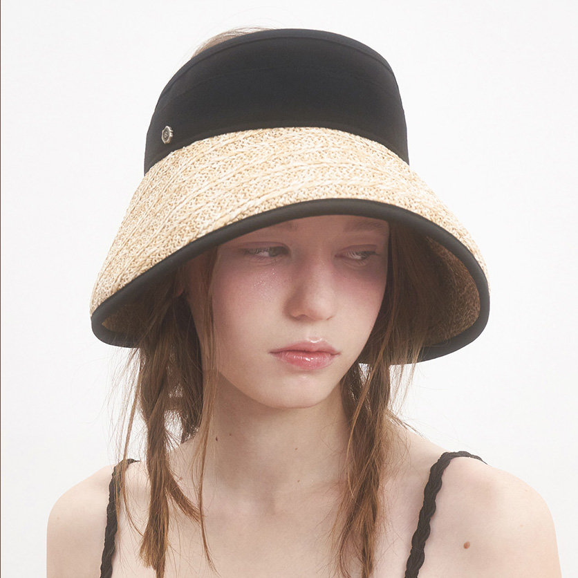 브라운햇 브라운햇 여성 Deauville Straw Sun Visor Hat -