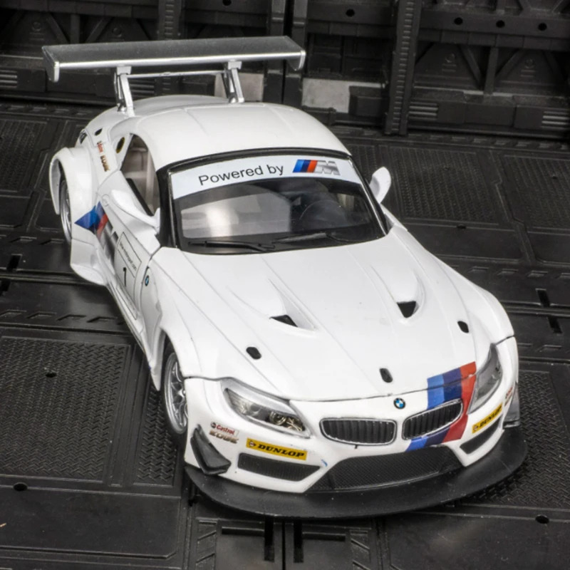 124 BMW Z4 합금 레이싱 카 모델 다이캐스트 금속 장난감 스포츠카 사운드 라이트 컬렉션 선물