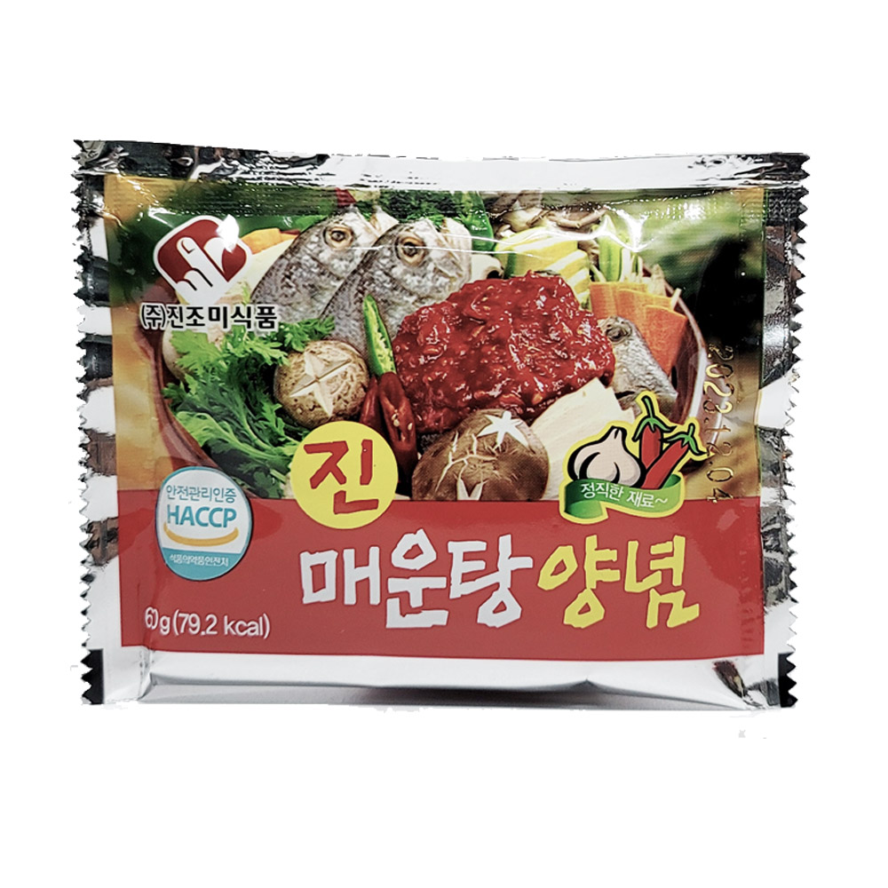 진조미식품 진조미 진조미 진 매운탕 양념 60g 포장 배달 일회용 횟집 스시 소스
