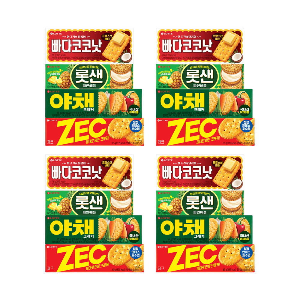 롯데웰푸드 롯데웰푸드 비스킷 기획세트 277g 4개