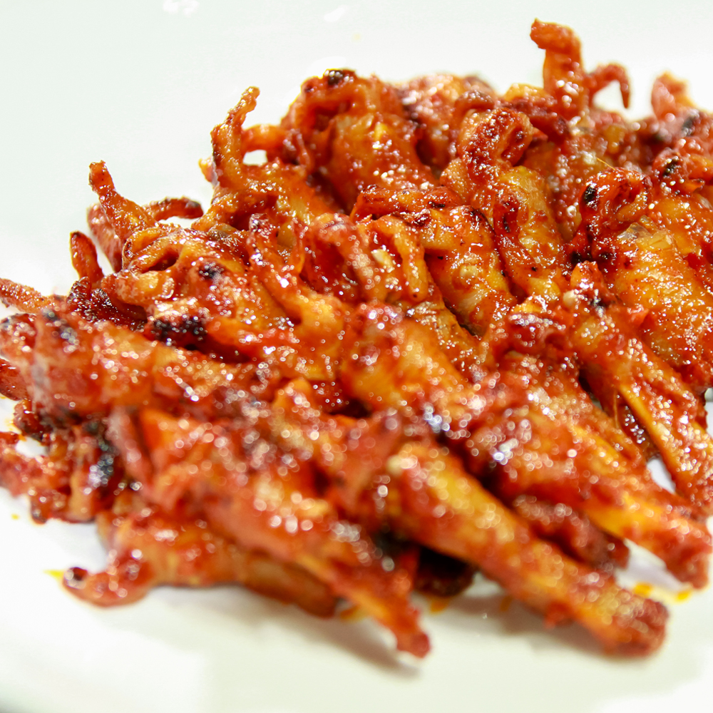 그린식품 해까닭 매운 직화구이 뼈닭발500g 불맛 양념 간편요리 튤립 불 닭발 실속포장 1개 500g