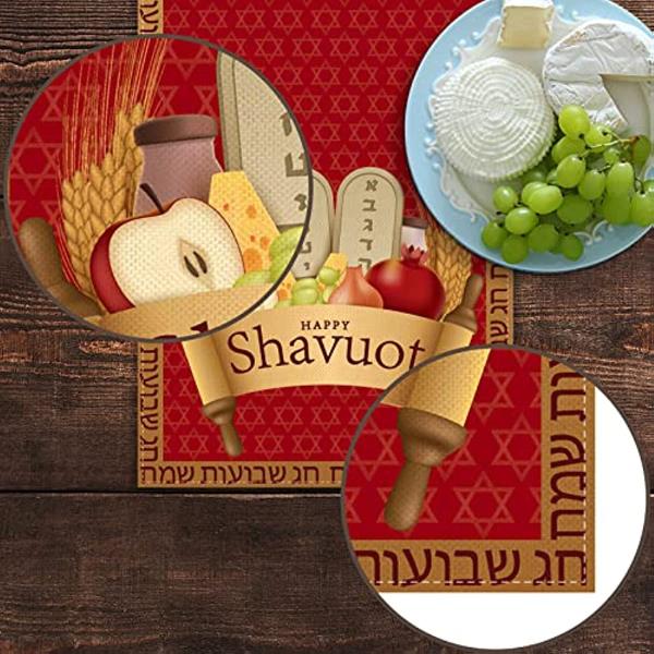 Shavuot 테이블 러너 주간절 식탁보 유대인 순례자 축제 주방 저녁 식사 홈 데코