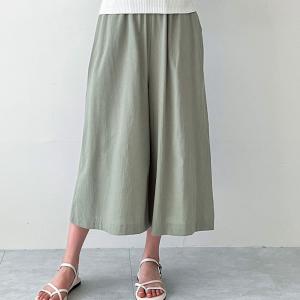 린넨 와이드 레그 팬츠 스커트st 편한 바지 허리밴딩