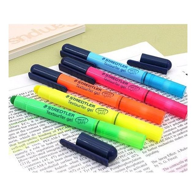 스테들러 스테들러 번지지않는 고체형광펜 Textsurfer gel 5색