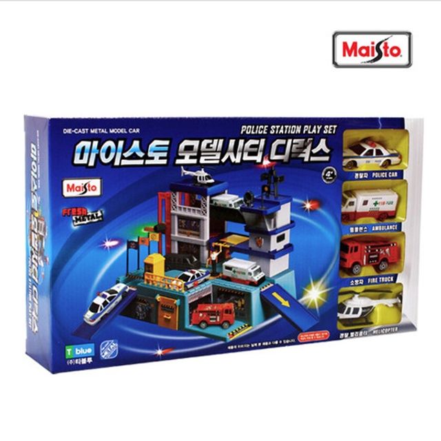 경찰서 주차장 놀이 미니카 주차타워 모델시티 디럭스