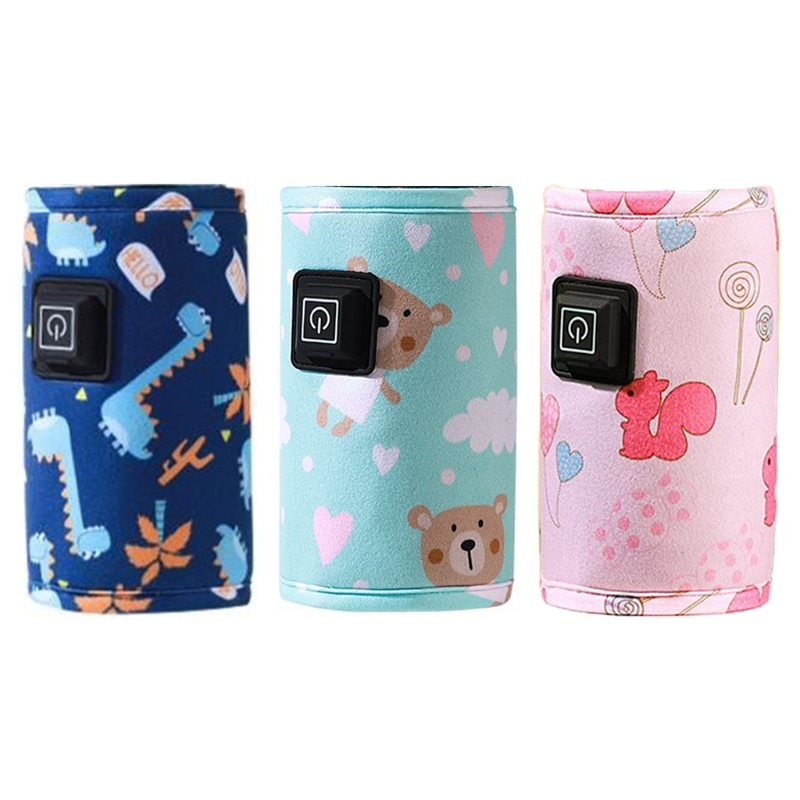 온도 조절 모유 히터 가방 휴대용 USB 젖병 워머 5V 2A 난방 여행 우유 워머
