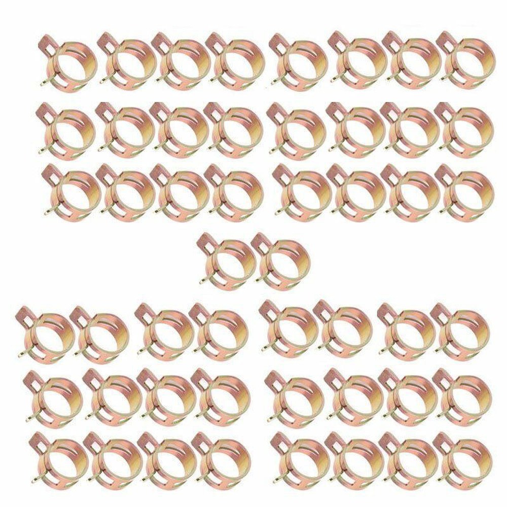 50 Pcs 패스너 스프링 클립 연료 워터 라인 호스 파이프 에어 튜브 클램프