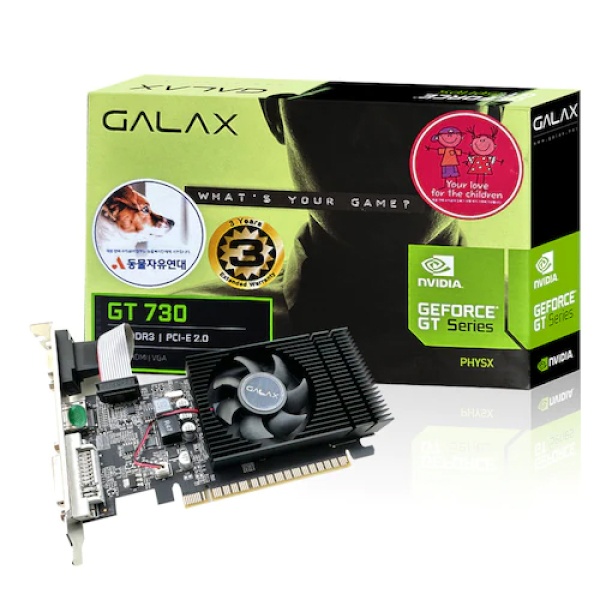 갤럭시코리아 GALAX 지포스 GeForce GT730 D3 4GB LP