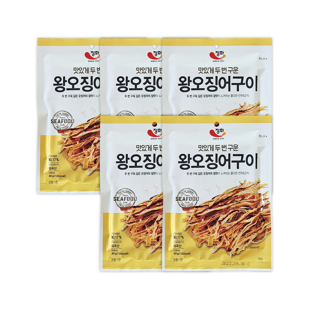 정화식품 정화 왕오징어구이 40g x 5봉