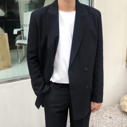 아는지인 남자 오버핏 블레이져 더블 자켓 L 모델