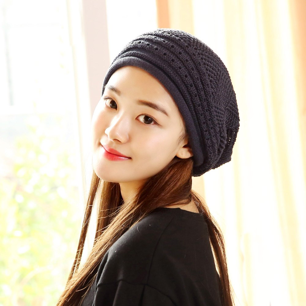 체리플로피 비니 봄 여름 여성모자 헤어두건 면 니트모자 여자 버킷햇 썸다야몬드비니 6컬러 - 주문시 색상이름 확인필수 03 챠콜