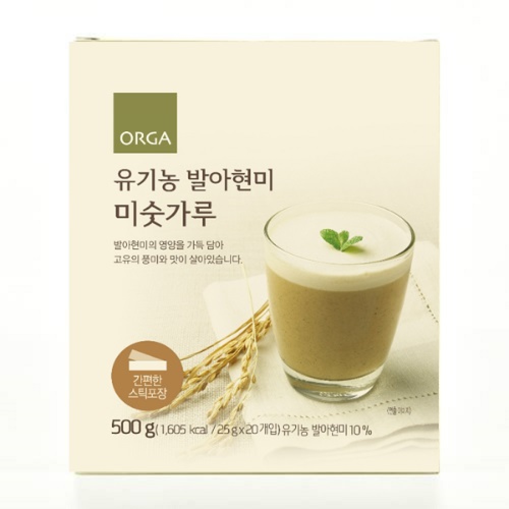 올가홀푸드 유기농 발아현미 미숫가루 25g x 20포