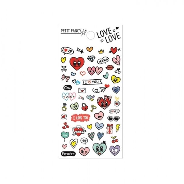 쁘띠팬시 쁘띠 스티커 LoveLove 95x200mm 1매 DA5399