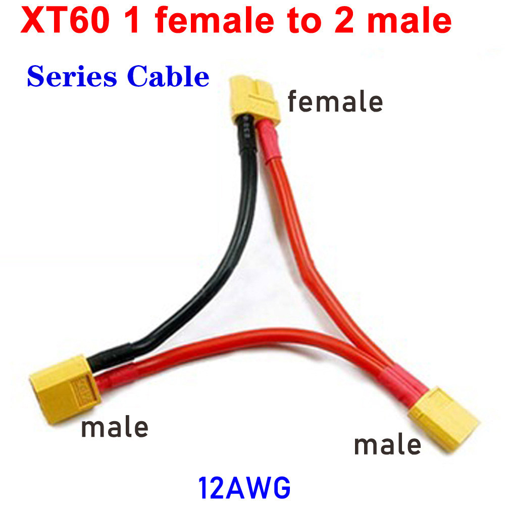 XT30 TRX T 플매트 카펫 러그 커넥터 남성-여성 배터리 어댑터 시리즈 Y 모양 Rc 헬리콥터 연결 케이 12AWG
