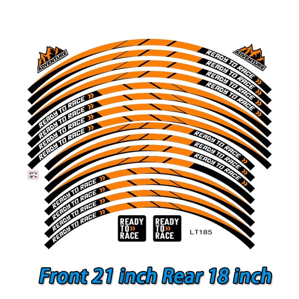 반사 오토바이 휠 스티커 Motocross Rim 데칼 스트라이프 KTM 1290 슈퍼 어드벤처 Adv990 21191817