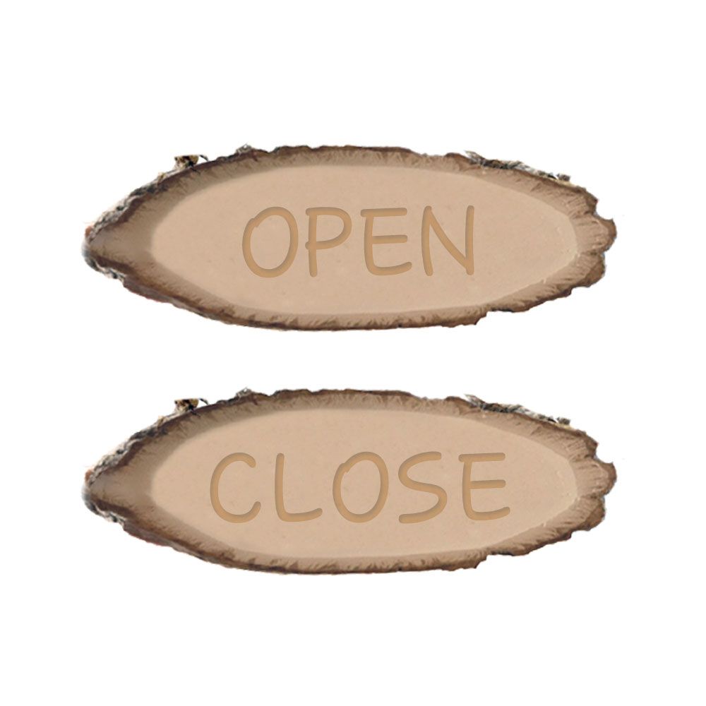 캠핑문패 OPEN 오픈 클로즈 팻말 안내 푯말 텃밭 나무