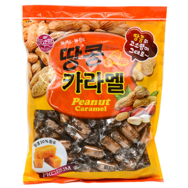 늘푸른 늘푸른식품 늘푸른 땅콩카라멜 600g 캬라멜 땅콩엿 간식 대용량