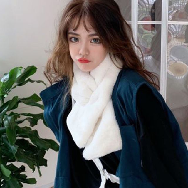부드러운 겨울 방한퍼 머플러 데일리 매듭 목도리