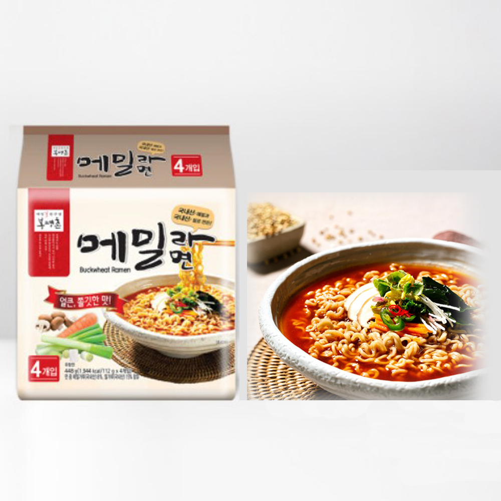 봉 촌 봉 촌 국내산 메밀라면 448g 4봉 1팩