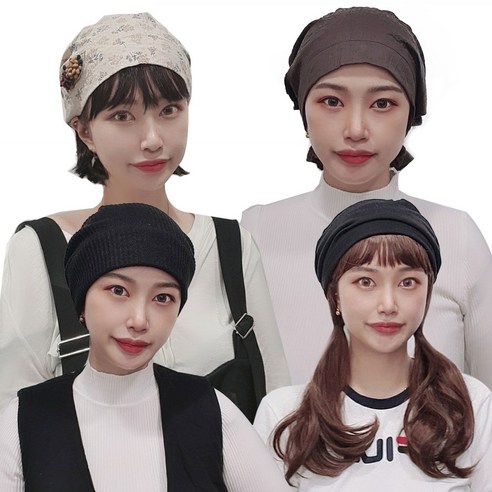 모위드 모위드 항암치료 비니 여자 남자 두건 실내용 수면 주방 사계절 병원 15 세로줄양면비니