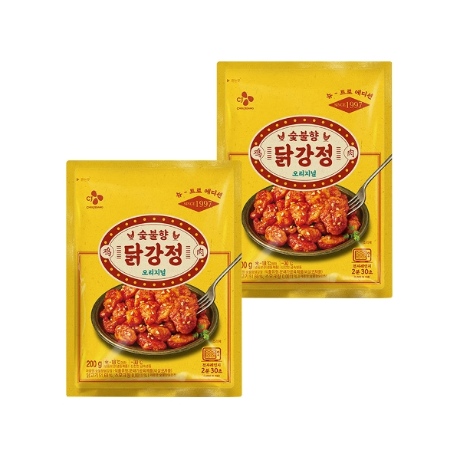 CJ 숯불향 닭강정 오리지널 200g x2개