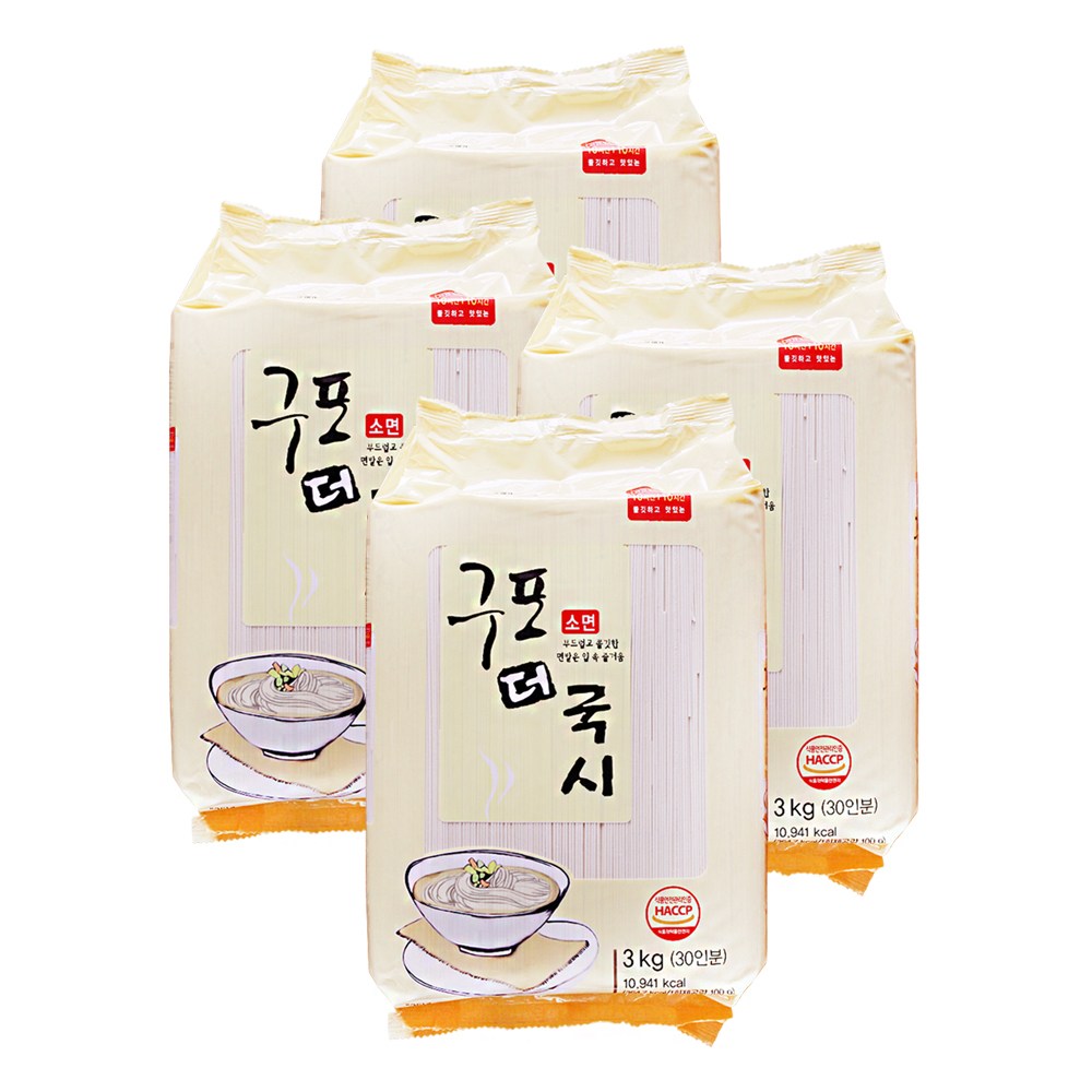 새한식품 구포 더 국시 소면 3kg 4개 국수