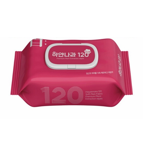 하얀나라 120 물티슈 캡형 120매