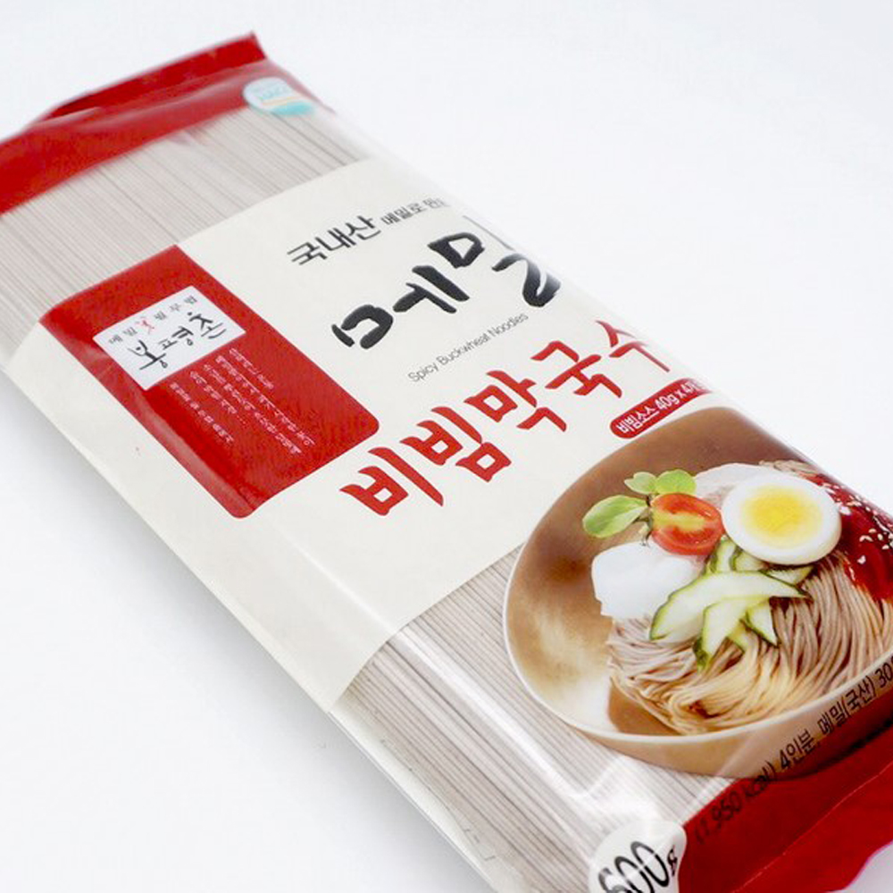 봉평농원 봉평촌 봉 촌 국내산 메밀비빔막국수 비빔소스포함 600g 3개