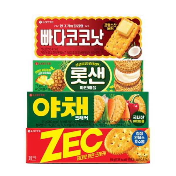 롯데웰푸드 롯데제과 주 크래커 4종세트