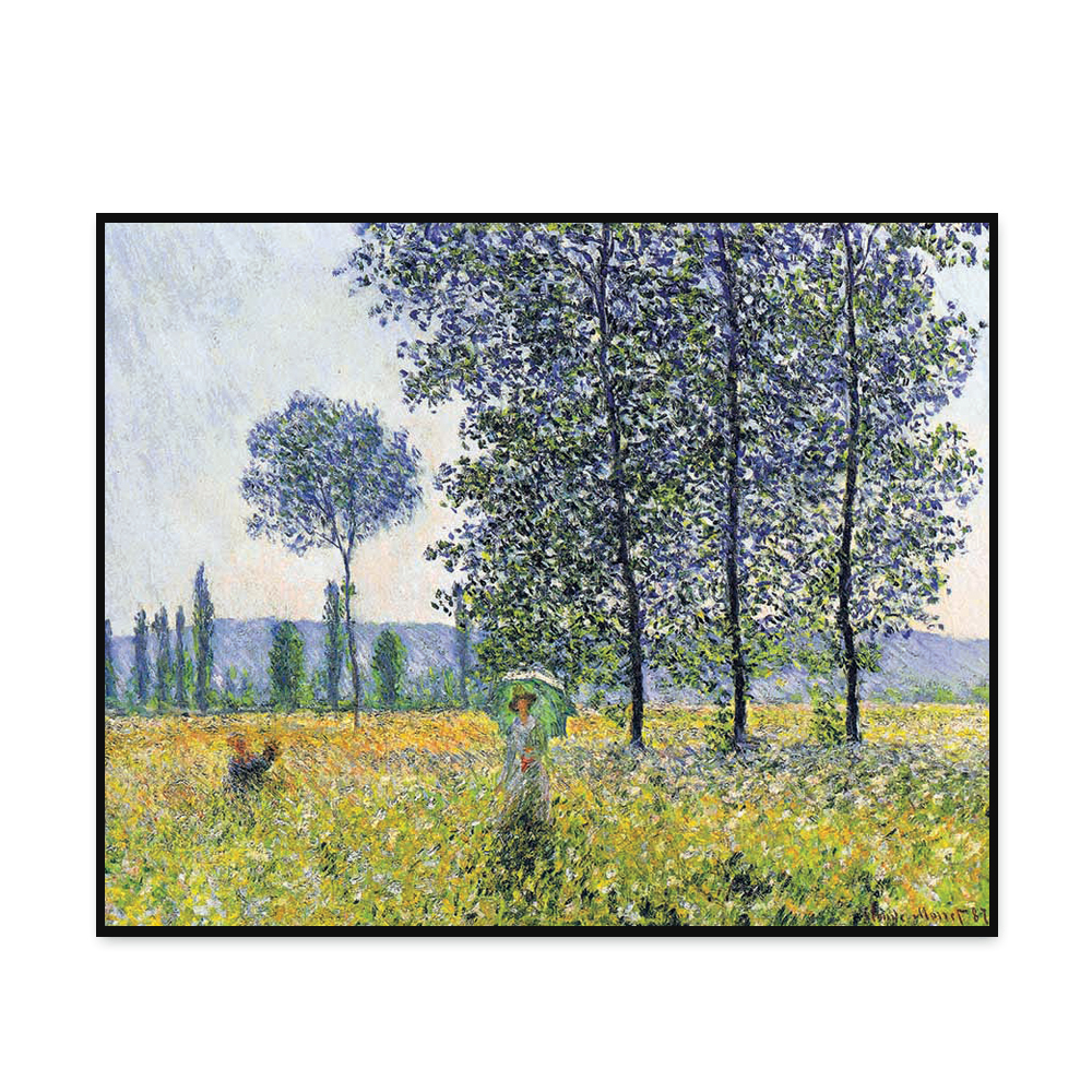 모네 - 포플러 나무 아래 햇빛의 효과 Under the Poplars