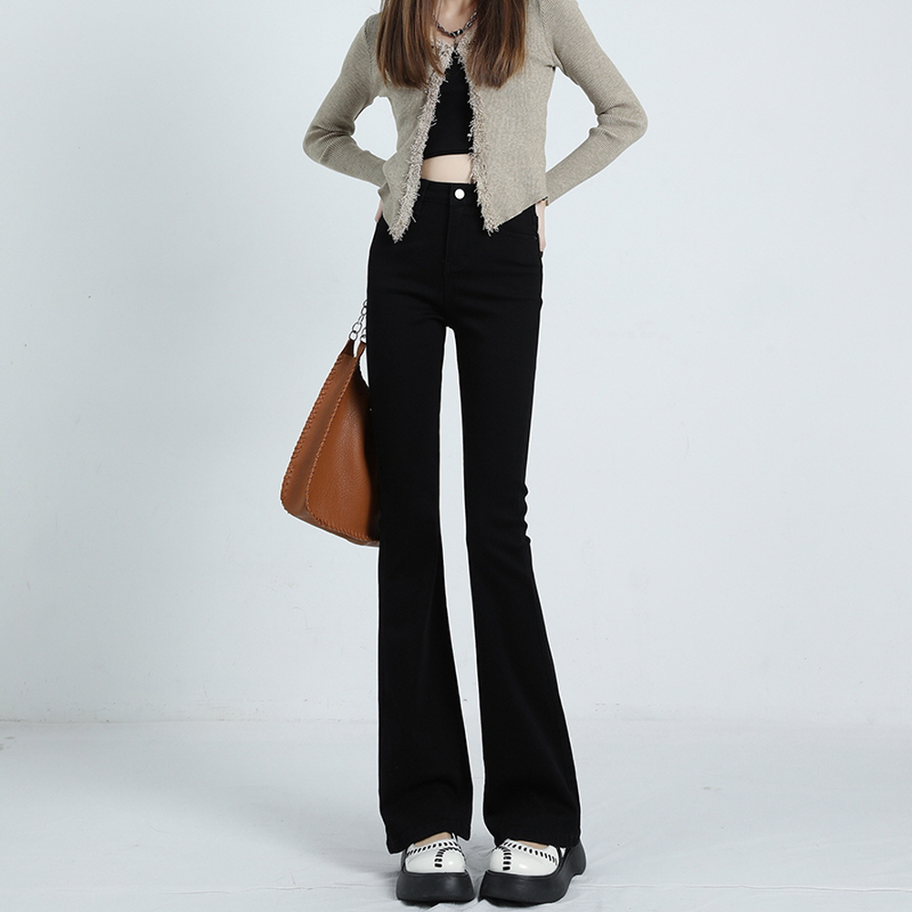 쫀득 슬림 부츠컷 여성 데님 팬츠 슬림핏 여자 청바지