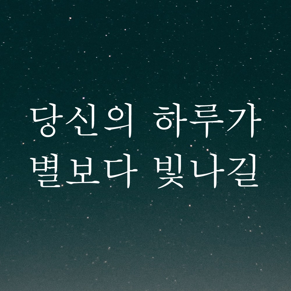 모노먼트 모노먼트 한글 감성 레터링 스티커 - 당신의 하루가 별보다 빛나길 M