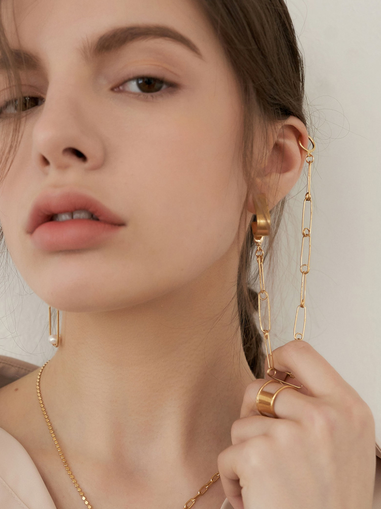살롱드조이 아뜰리에 살롱드조이 LEAVESLEAVES 17P 세이프티핀 체인 컨버터블 참 safety pin chain convertible charm 17