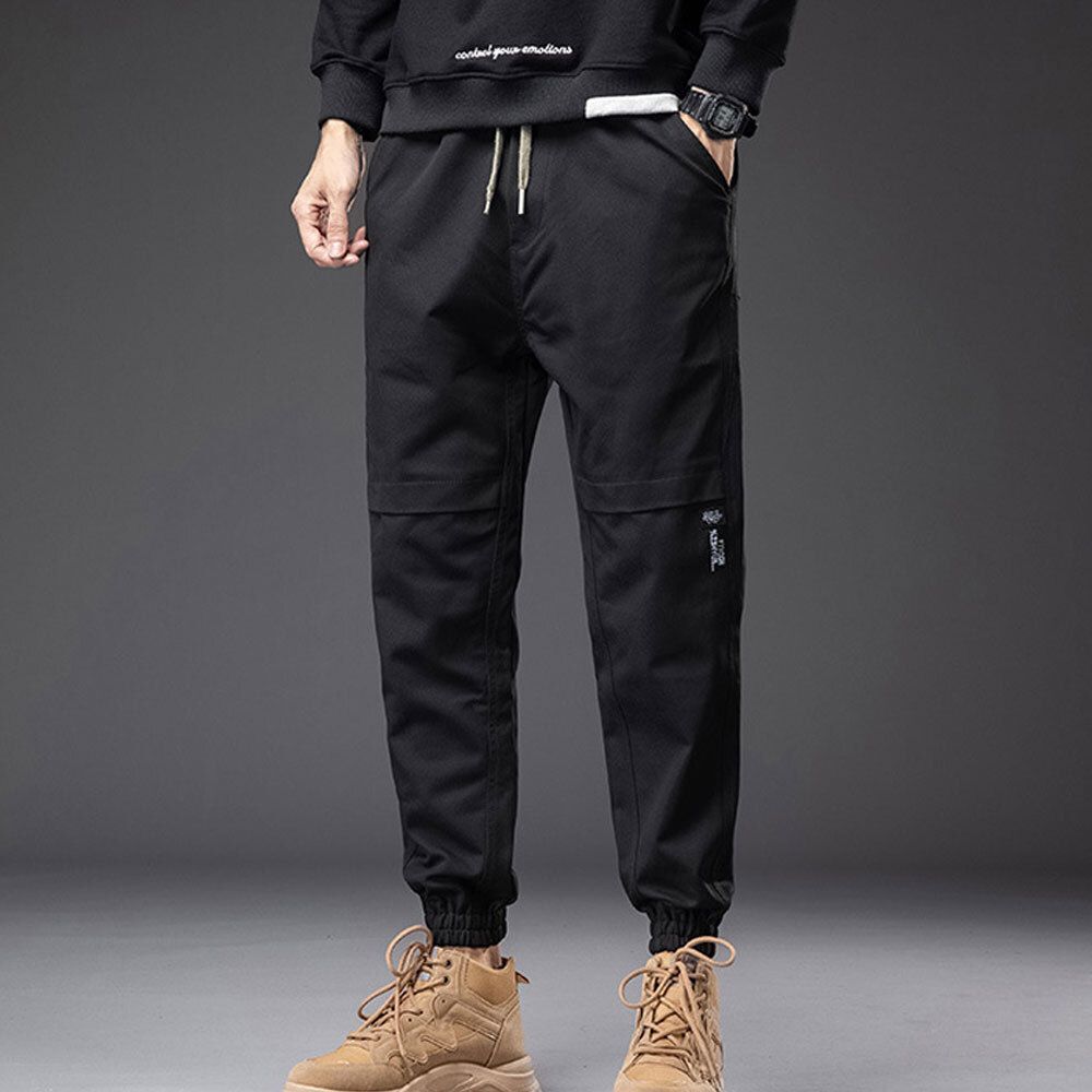 캐주얼 남성 봄 여름 밴딩 조거 팬츠 데일리 바지