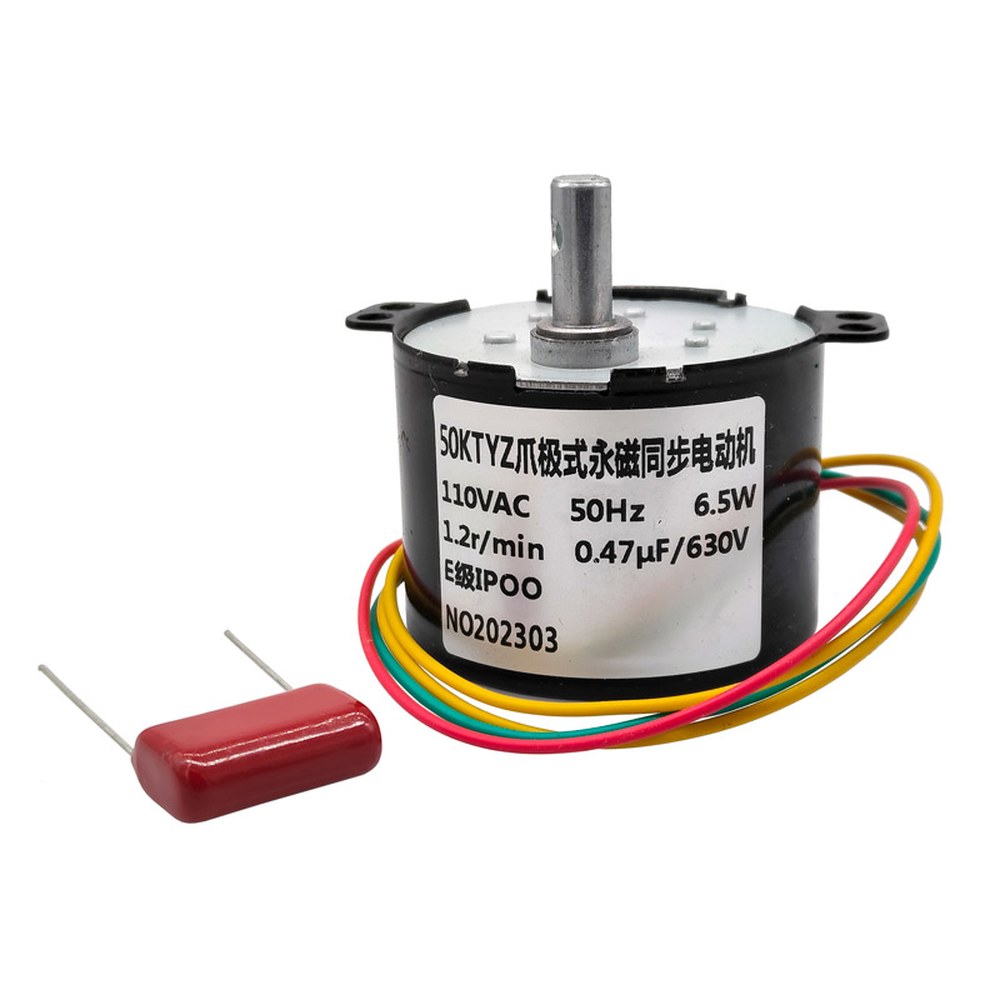 110V 120V 영구 자석 동기 모터 6W 감속기 제어 포지티브 네거티브 반전 50KTYZ 127VAC